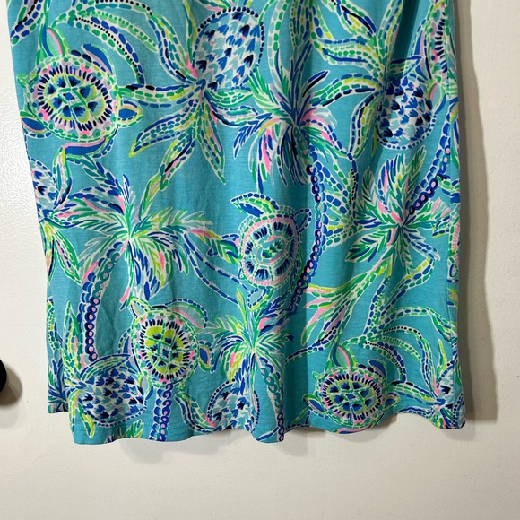 Lilly Pulitzer Kimi Swing Dress Resortwear Vacation Bermuda Blue Turtle Sz M - Picture 5 of 12